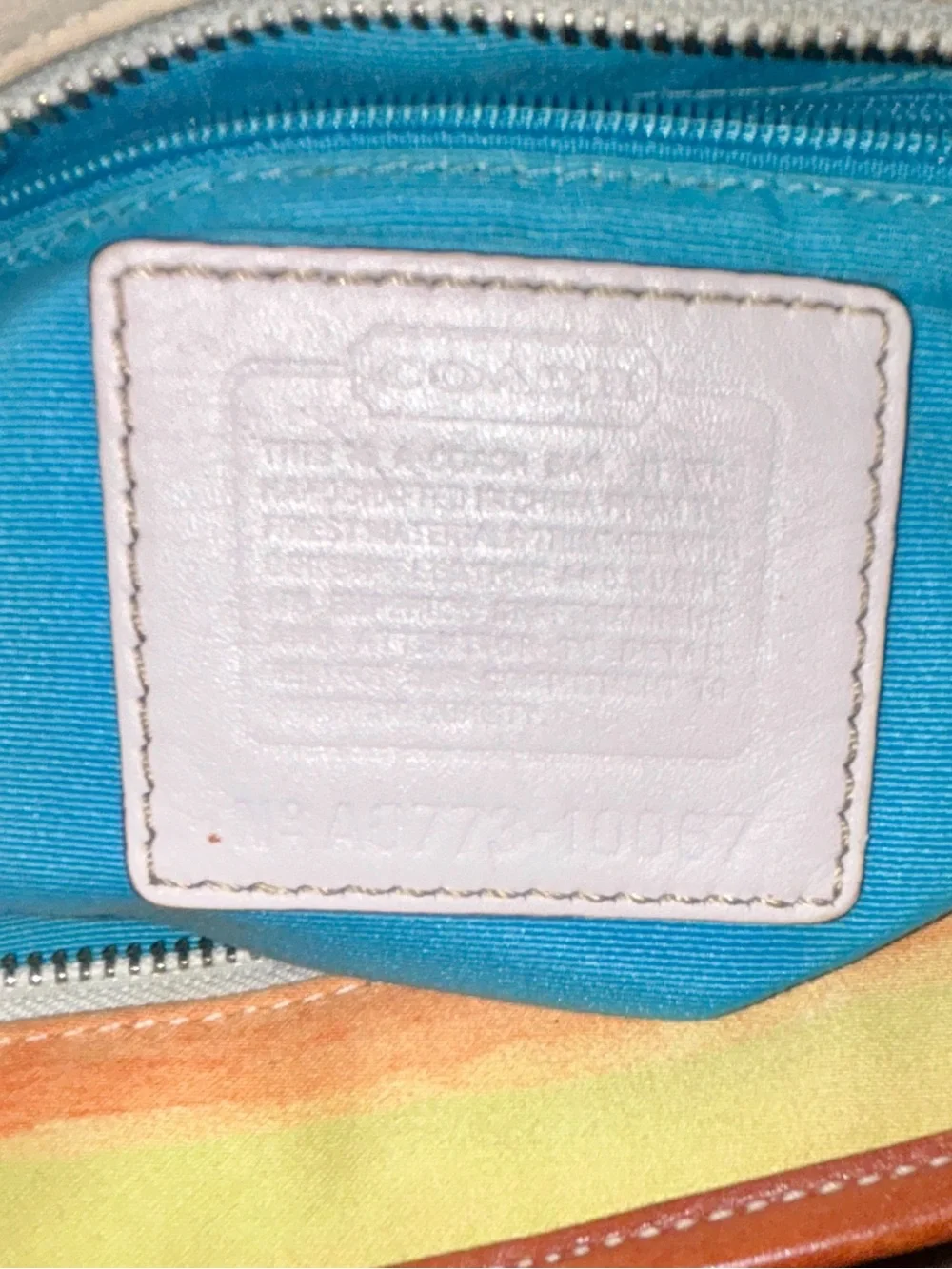 Coach Hamptons Watercolor Paste Stripes Tote.  Released in 2006
